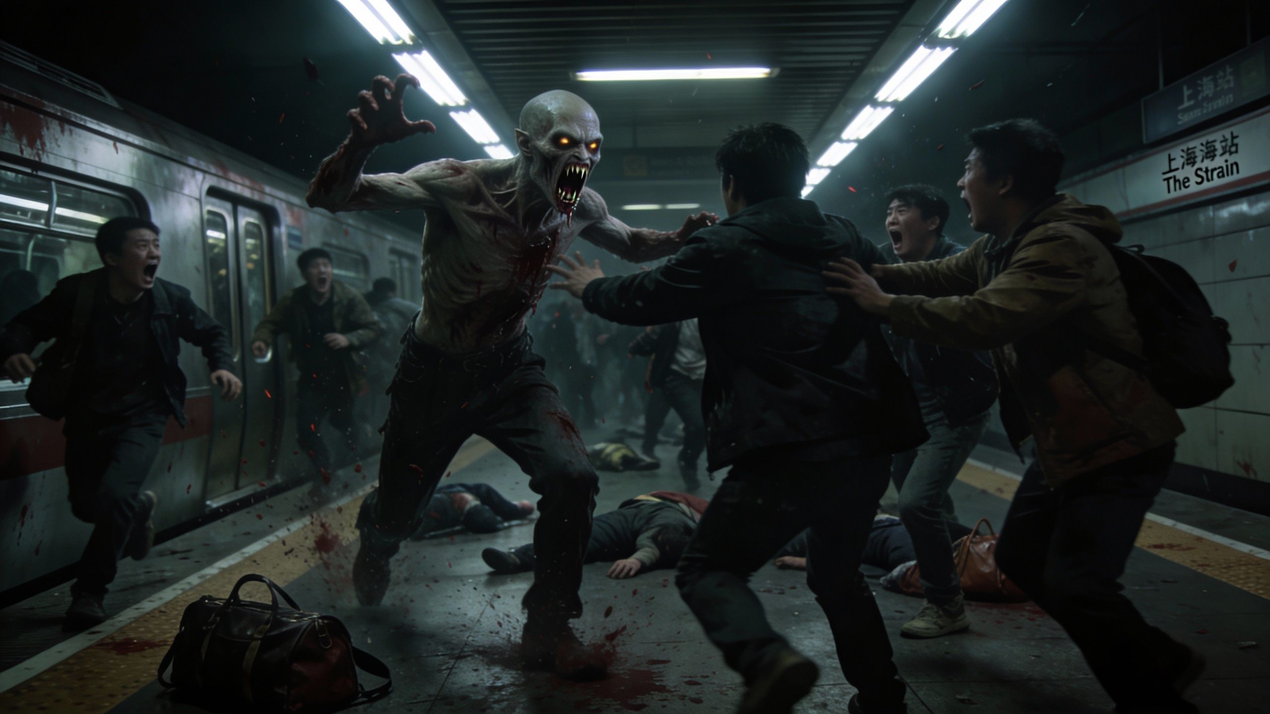 地鐵站內的驚悚襲擊