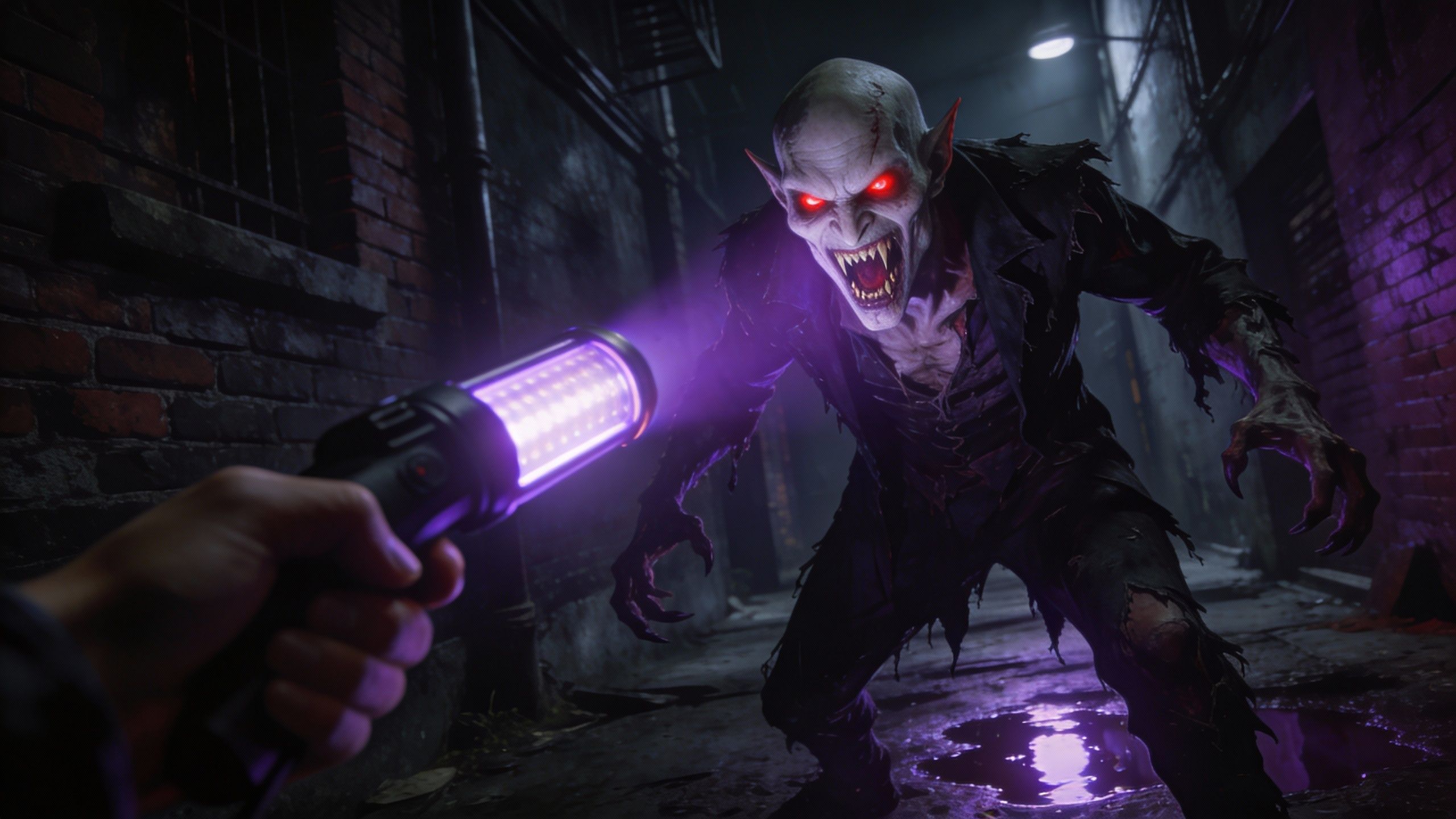 利用紫外線對抗血族的生存瞬間