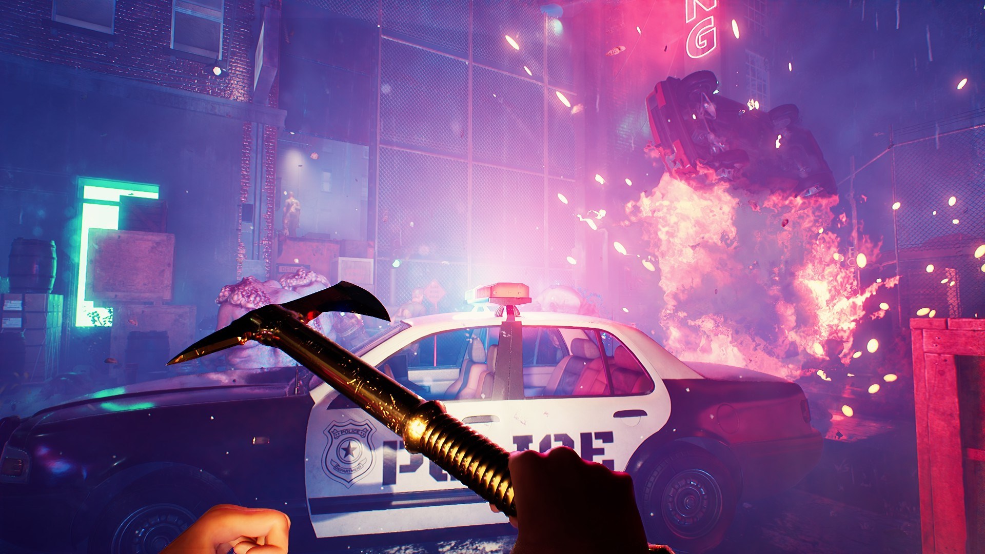 四人線上合作戰鬥場面