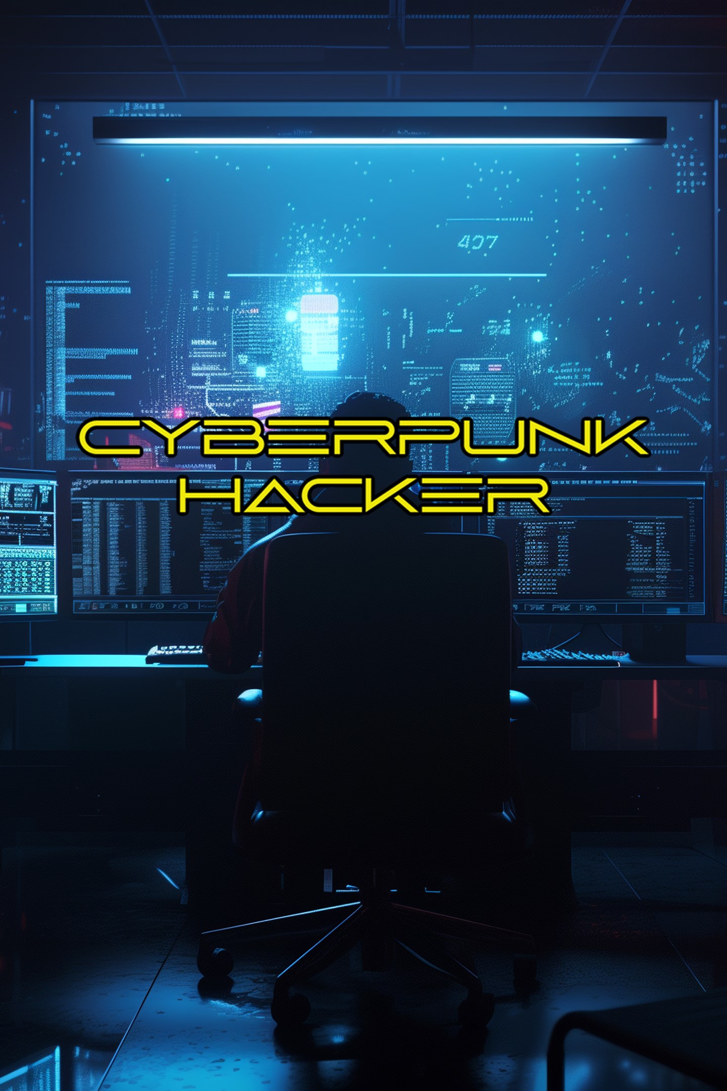 Cyberpunk Hacker 角色視覺圖