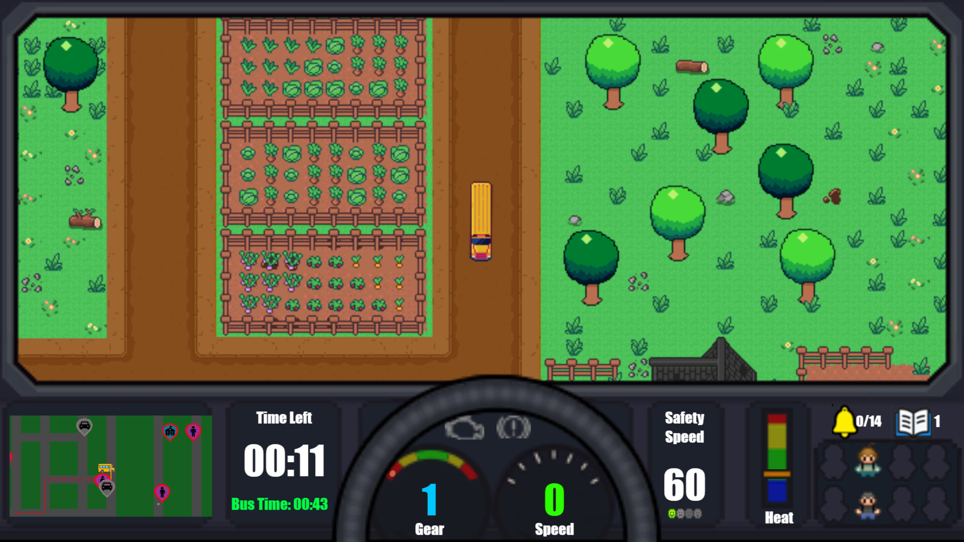 療癒系像素街機駕駛！《上學遲到》Steam搶先體驗：當校車司機遇上UFO與幽靈的爆笑冒險！