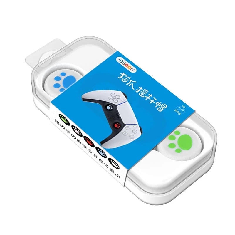 藍綠跳色貓爪搖桿帽