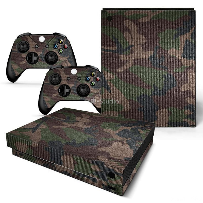 XBOX ONE X 主機貼紙 迷彩風格