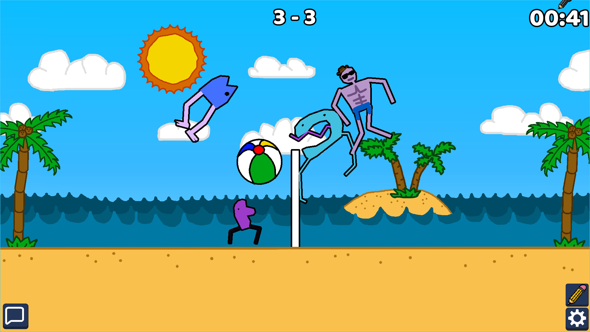 多人足球模式中的混亂場面