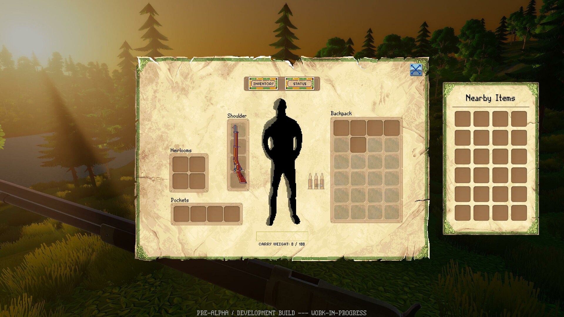 遊戲中城鎮與物資交易介面