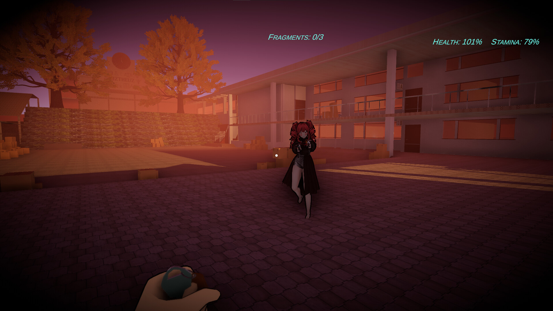 充滿細節的 3D 遊戲場景