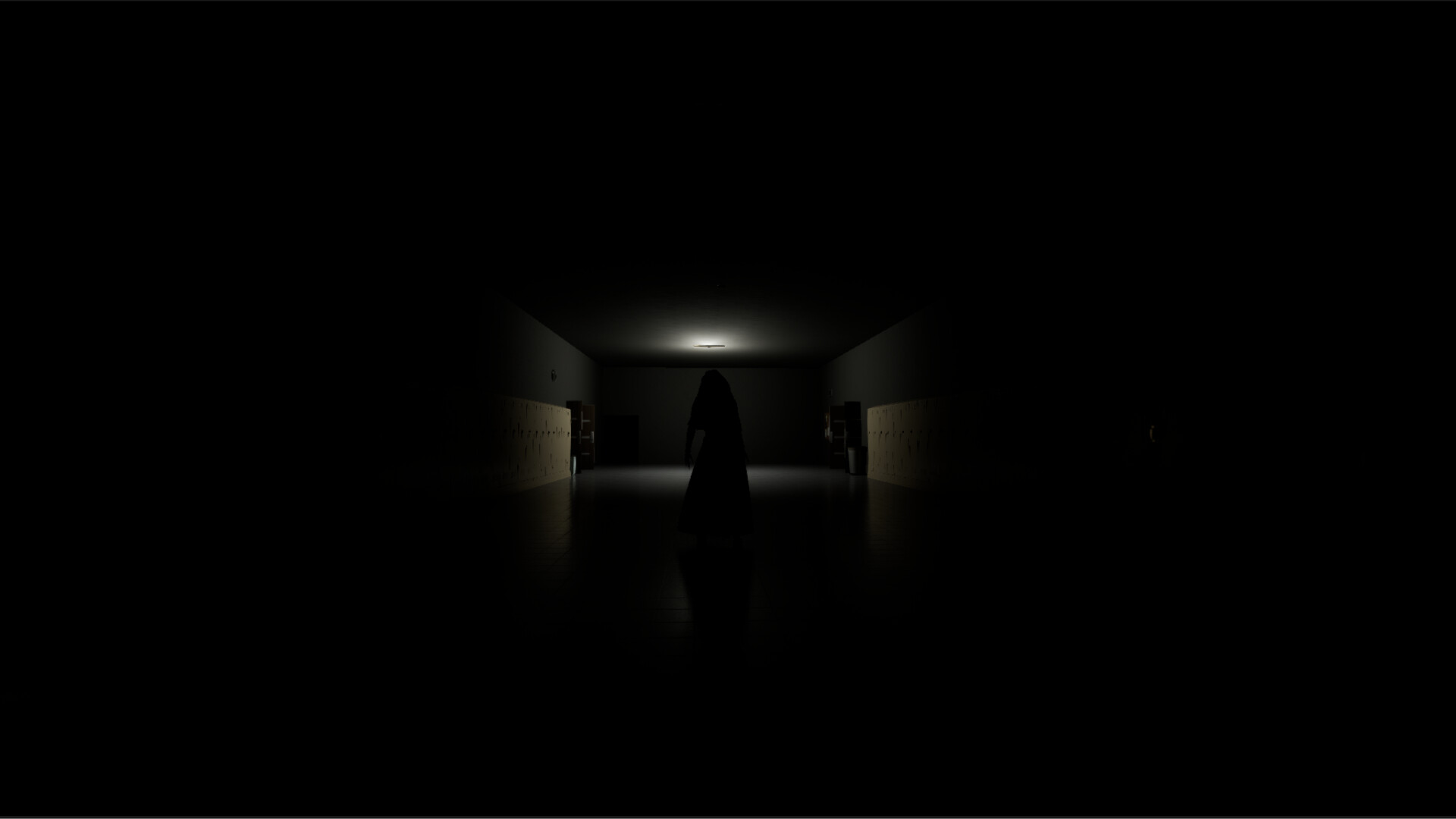 恐怖設施內部的廢棄廊道