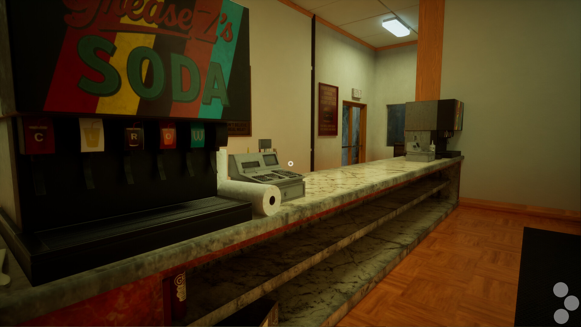 充滿壓迫感的深夜餐廳角落