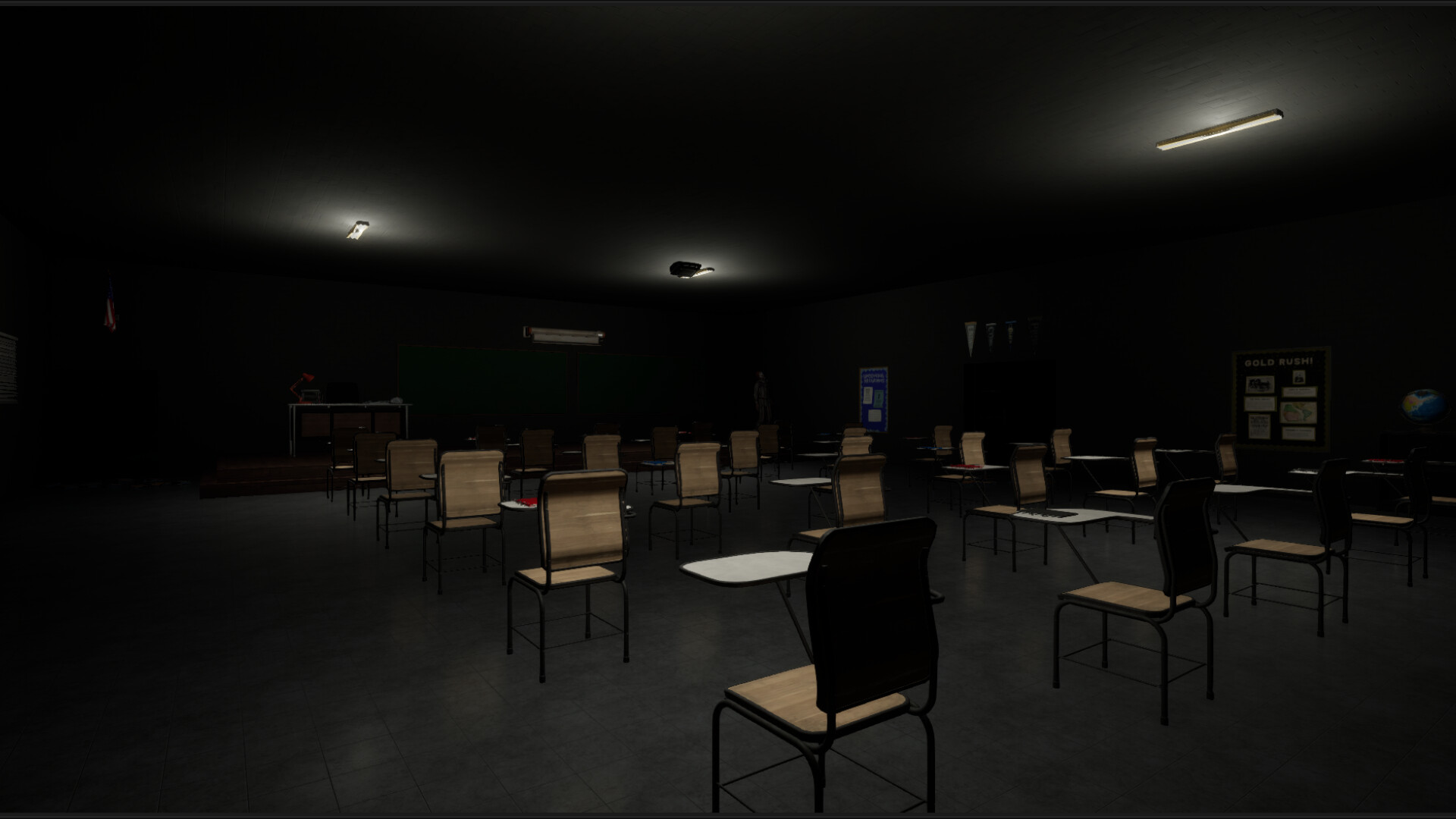 設施控制中心的混亂景象