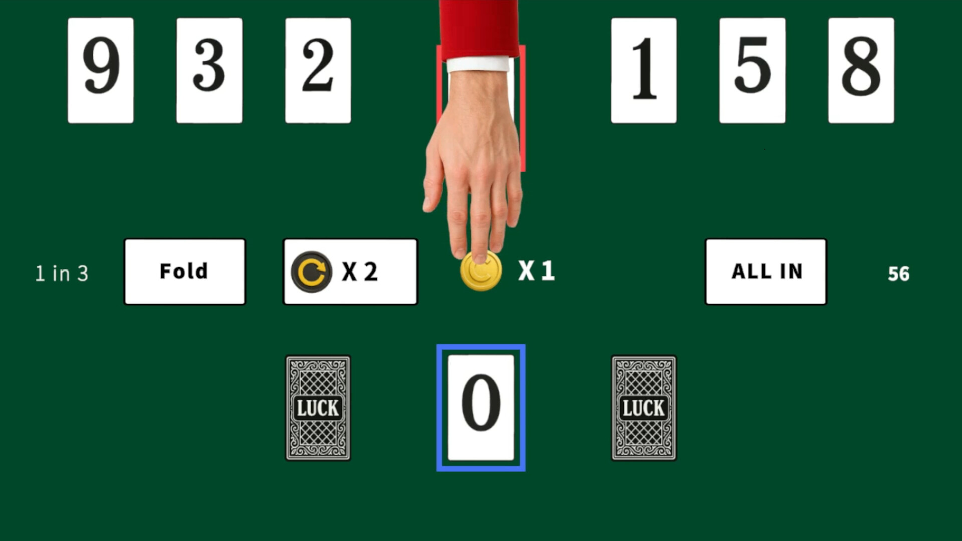 Luck Town 單次博弈的緊張結算畫面