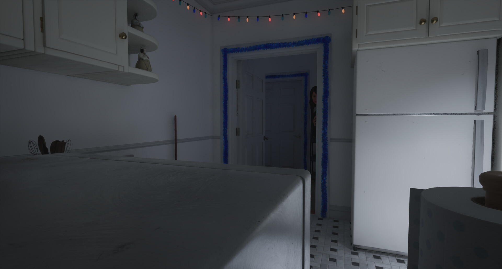 昏暗的走廊與充滿懸念的陰影表現