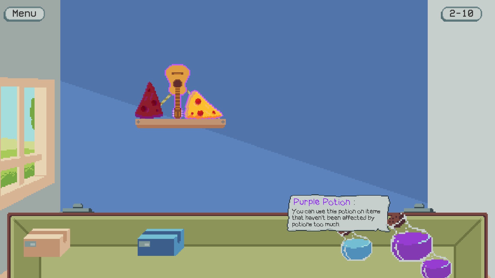 使用藥水改變物品性質的遊戲畫面