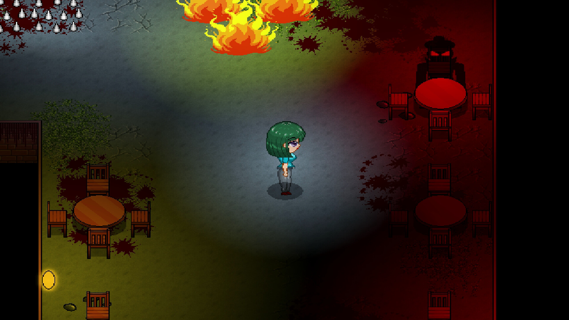 餐廳內部陰森場景