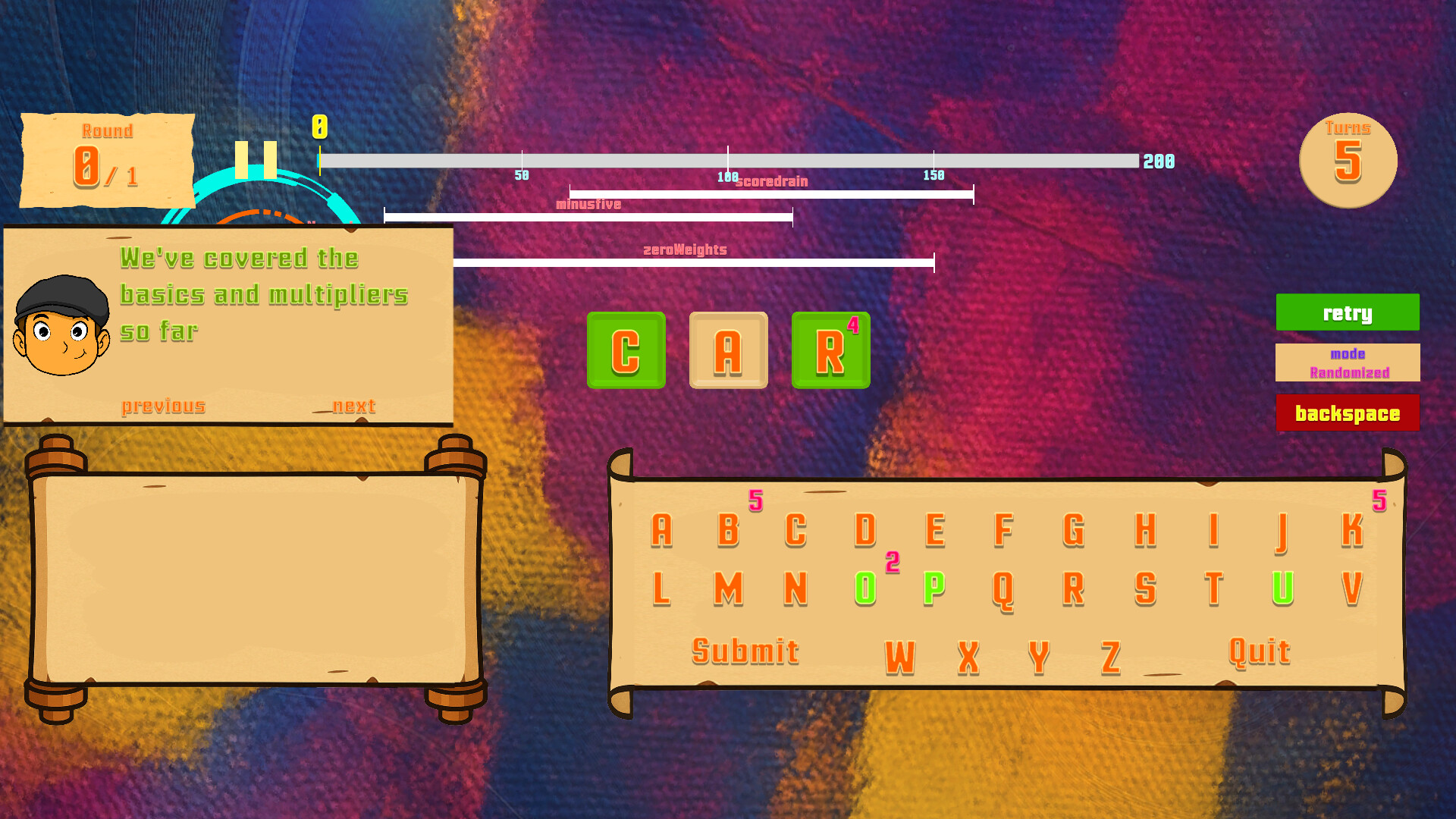 SpelBrawl 遊戲截圖 - 技能選擇
