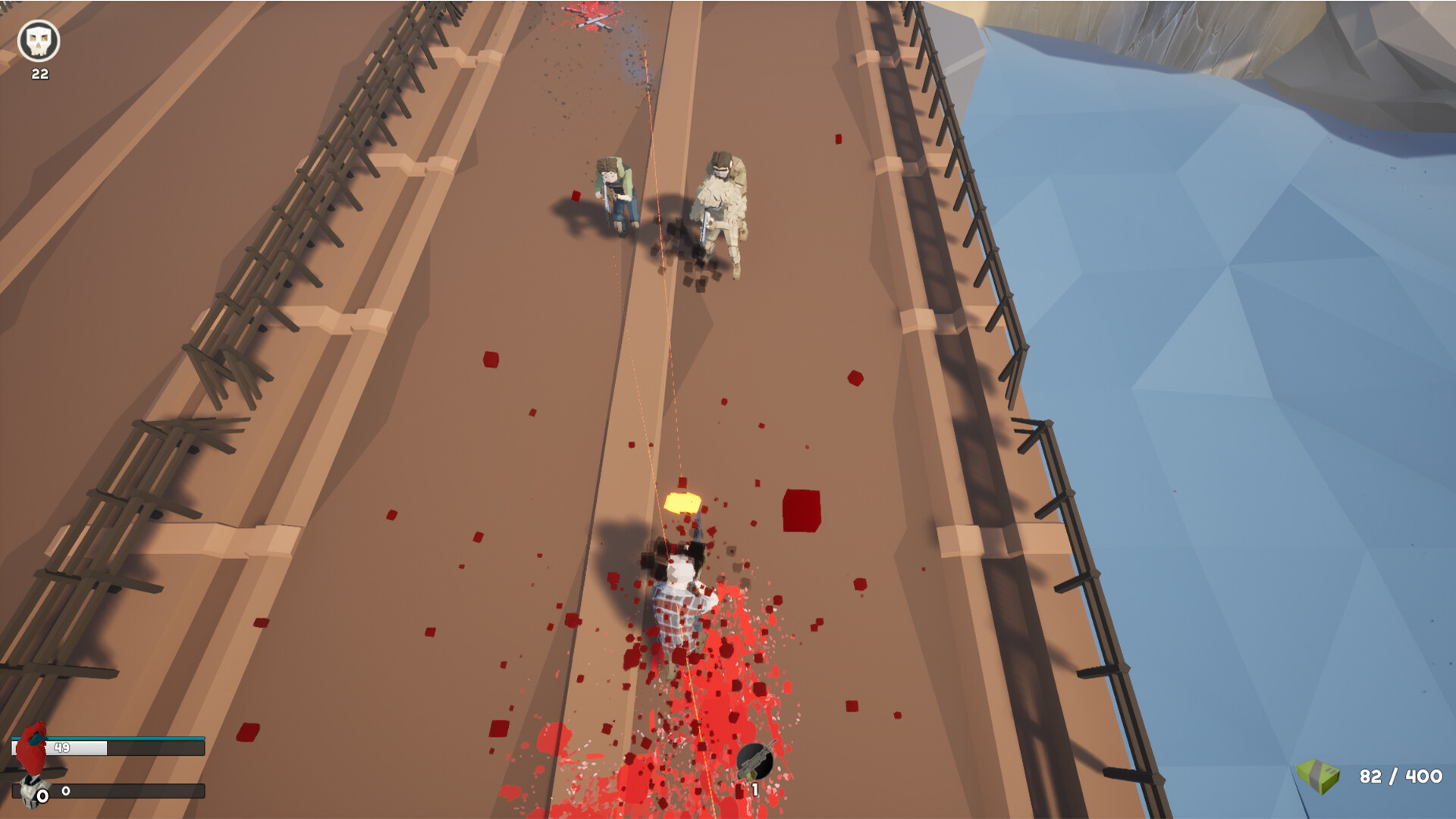 MeetMeat 使用不同武器對抗敵人