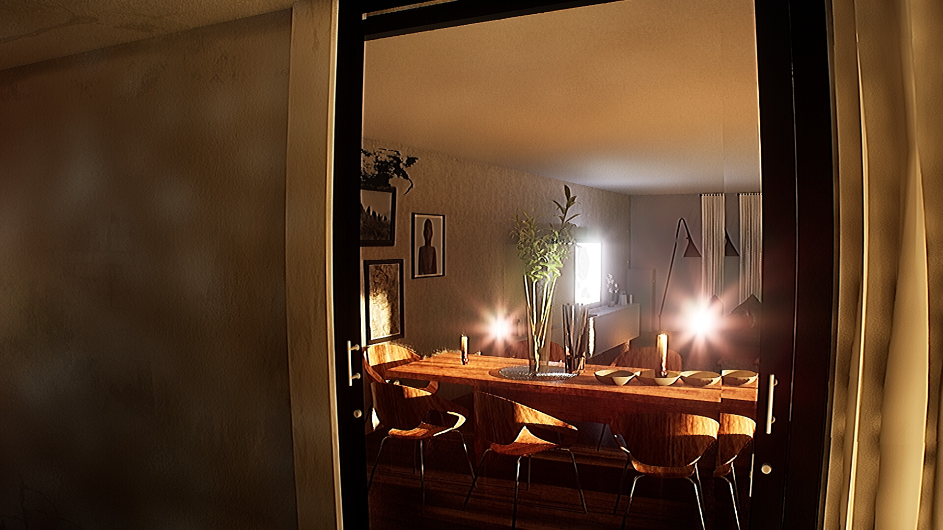 精緻的室內光影與物件細節