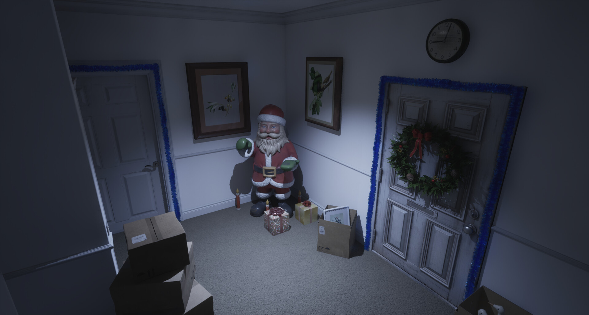 充滿節慶氣息卻令人不安的起居室