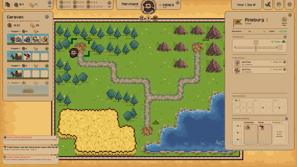 Medieval Merchant 遊戲截圖:貿易介面