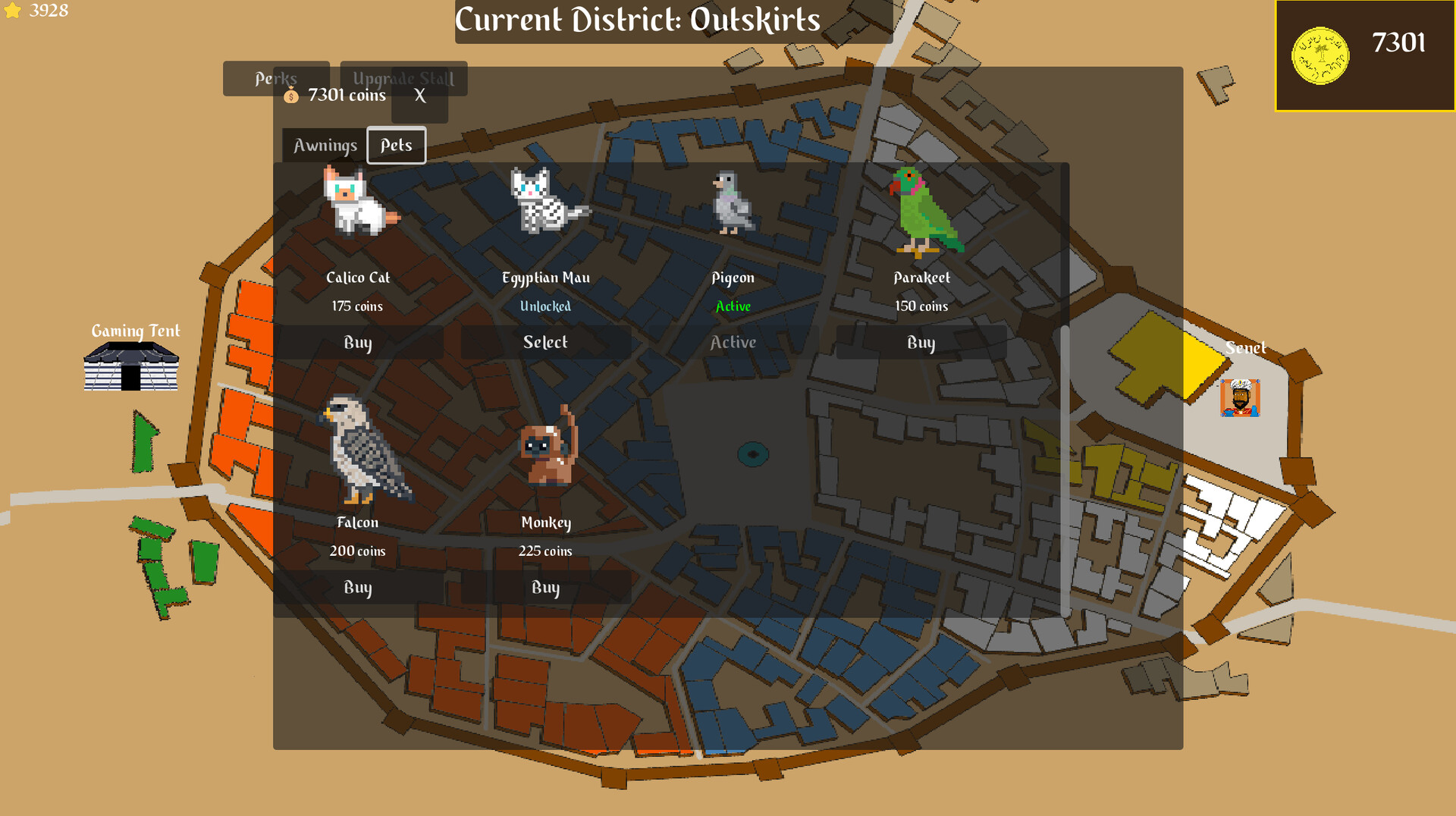 市集各角落的像素細節展示