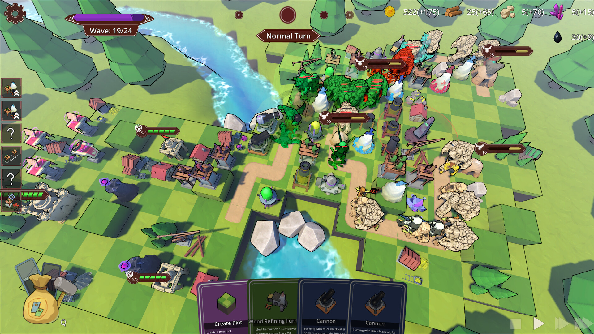 戰鬥場面激烈,各種特效交織出華麗的防守戰。