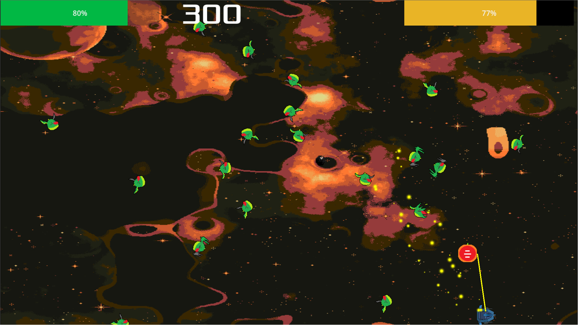 AstroWars 敵人彈幕與陷阱