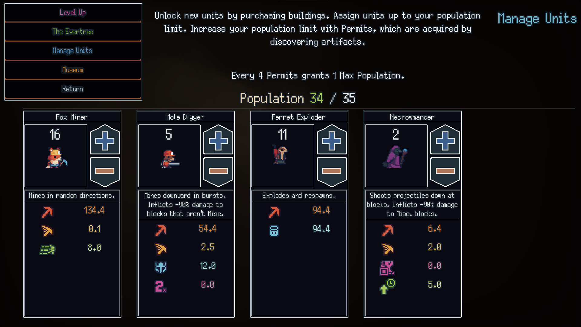 Kin and Quarry 技能樹系統