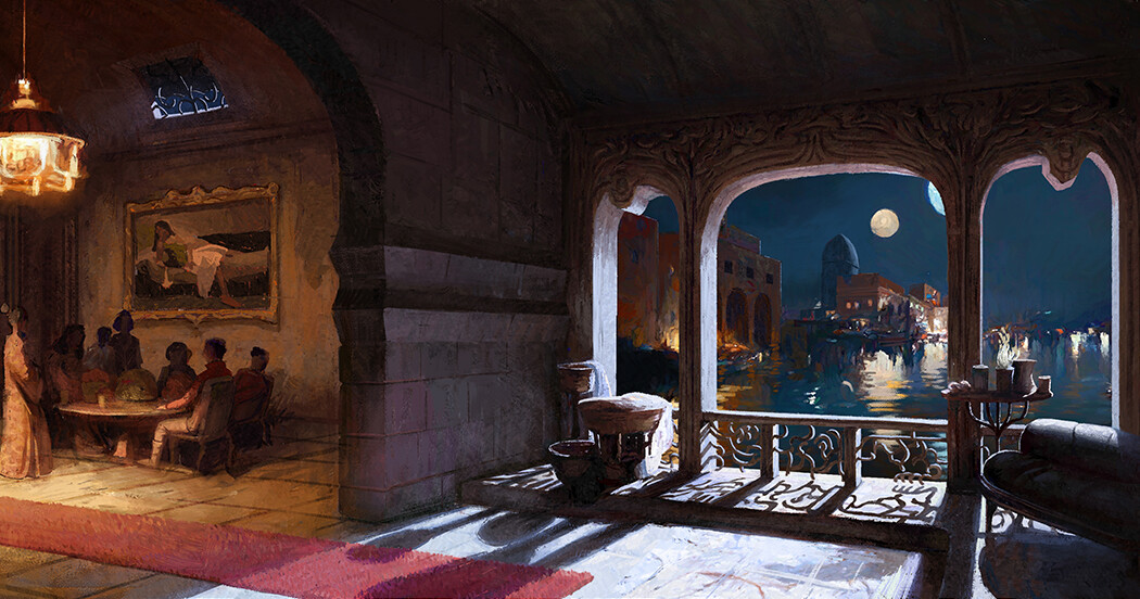 昏暗氛圍場景,展現遊戲中的黑暗奇幻調性