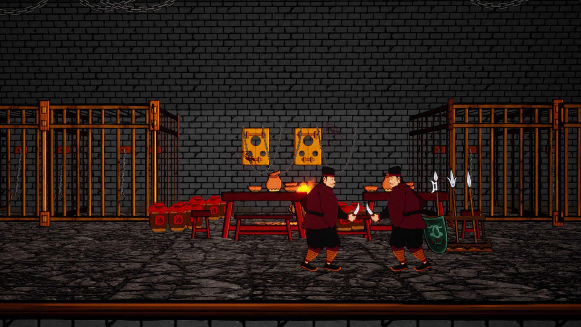 與巨大頭目對戰的震撼場面