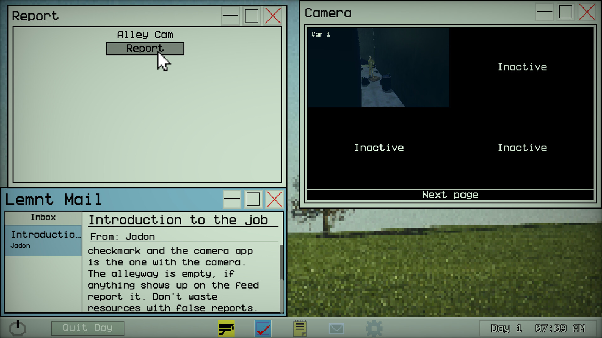 監視畫面中的異常現象