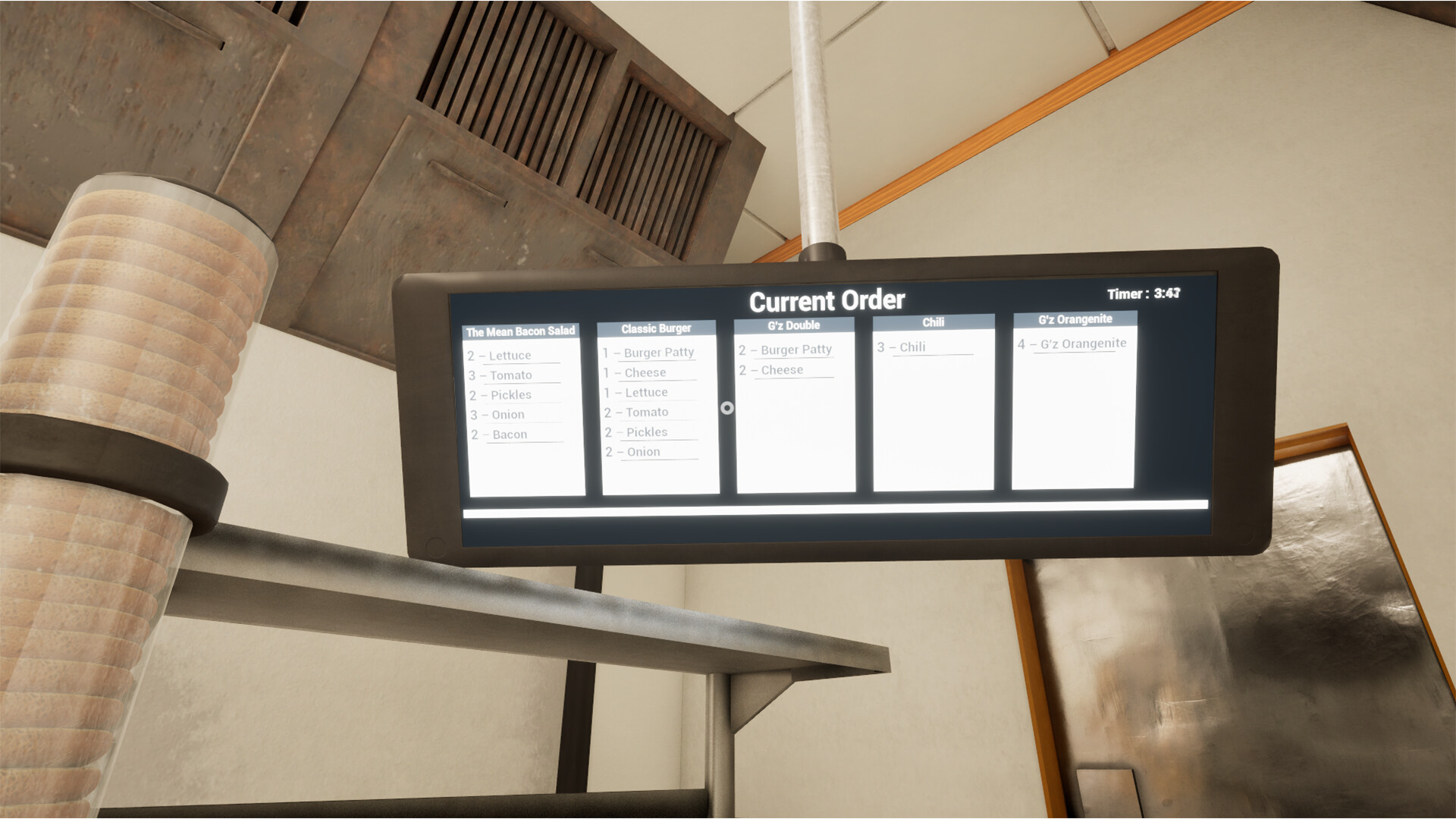 餐廳內部的工作場景