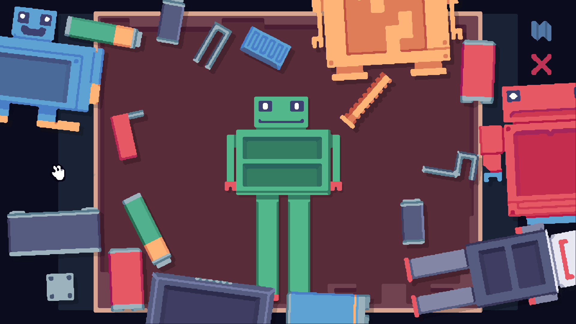 遊戲內精緻的像素風格場景