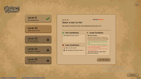 Medieval Merchant 遊戲截圖:村莊建設