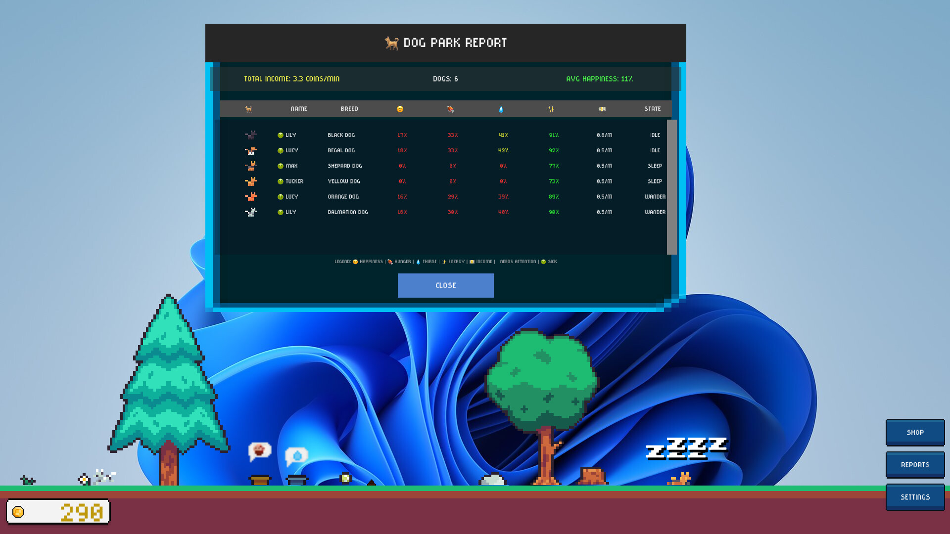 Desktop Dog Park 遊戲截圖 - 公園建設