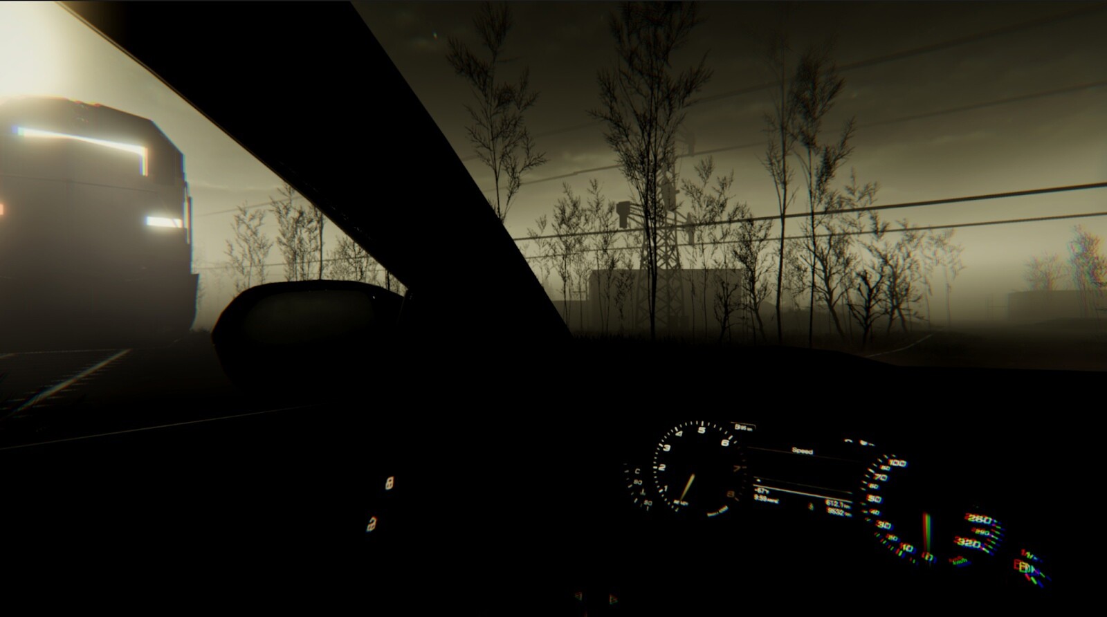 遭遇巨大怪物的場景