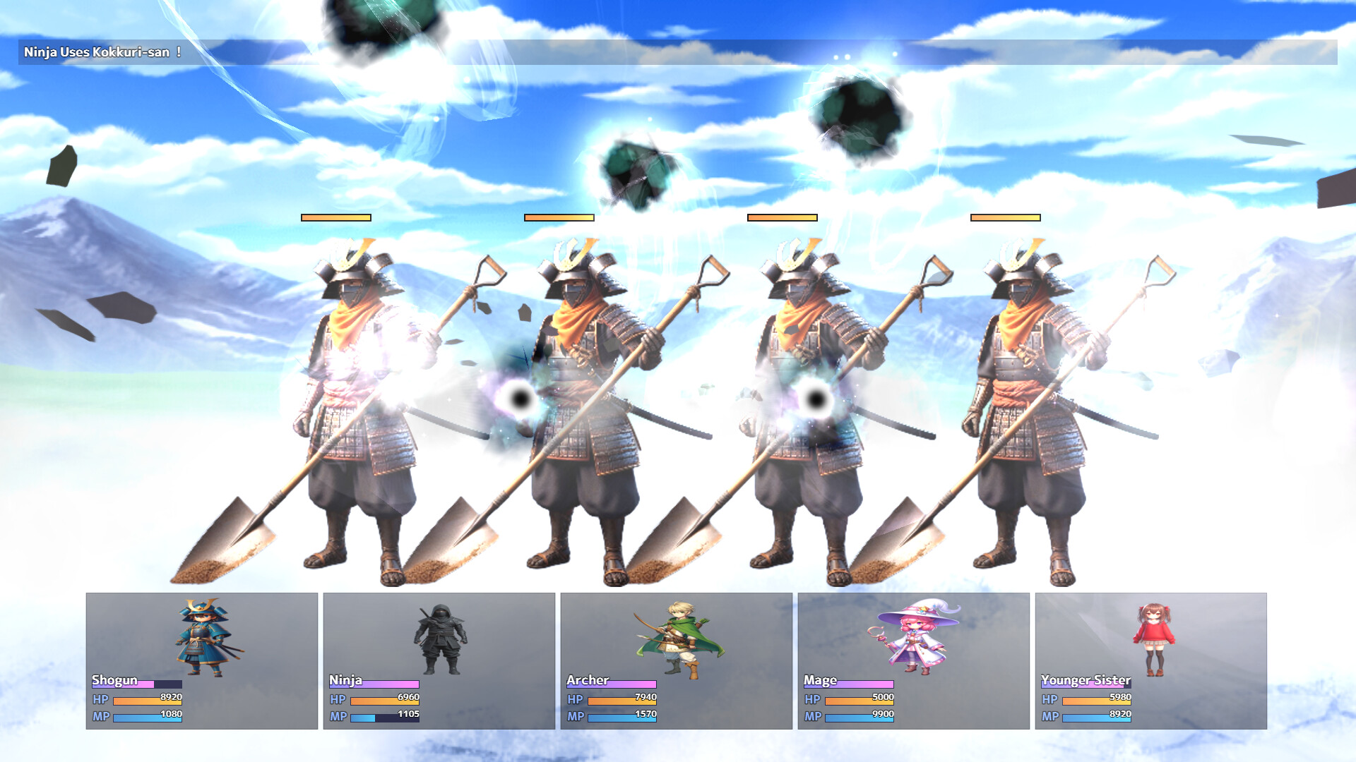 角色選擇與職業展示介面