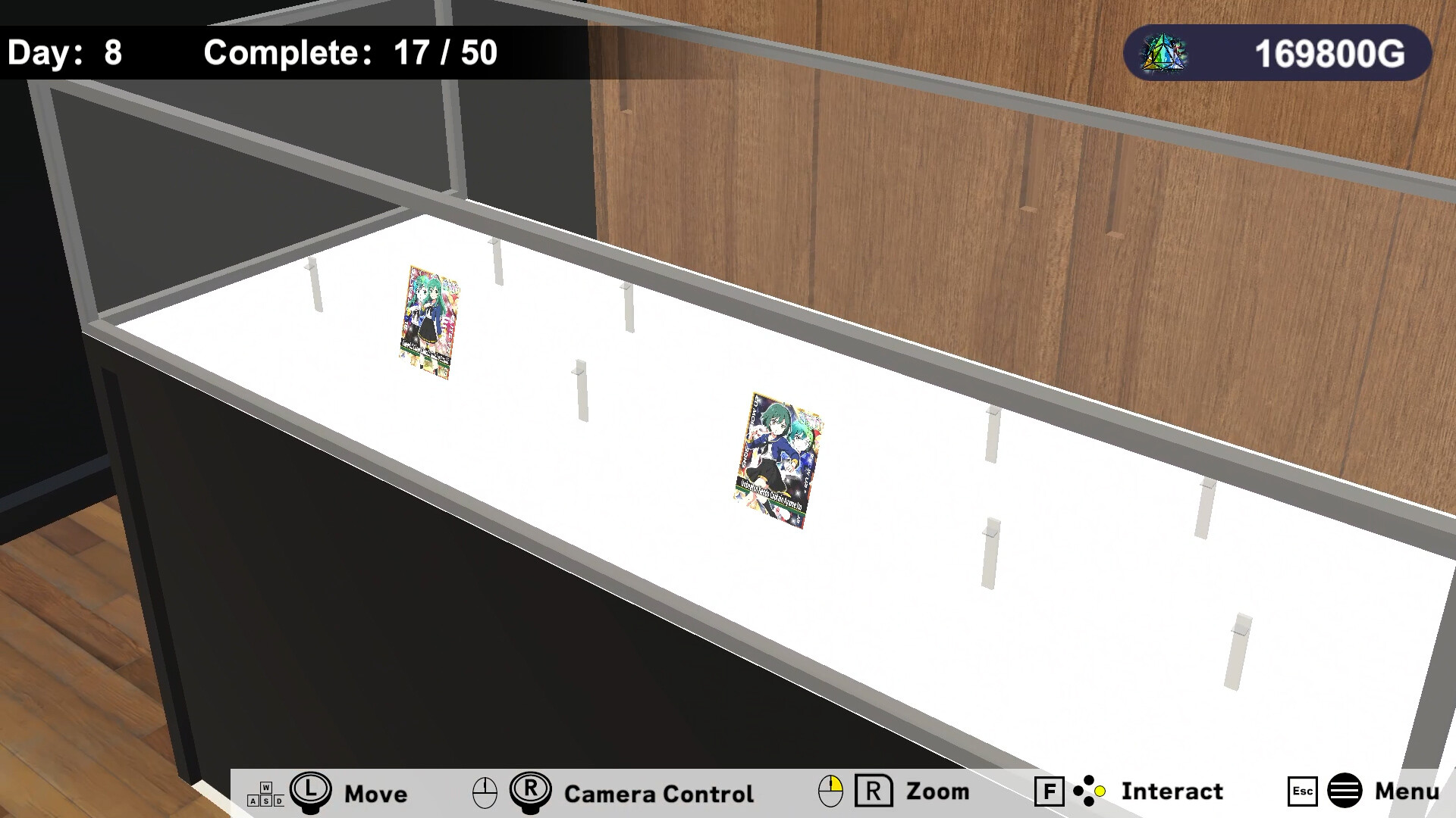 遊戲中的 3D 展示間，玩家可以陳列自己收集到的稀有卡片