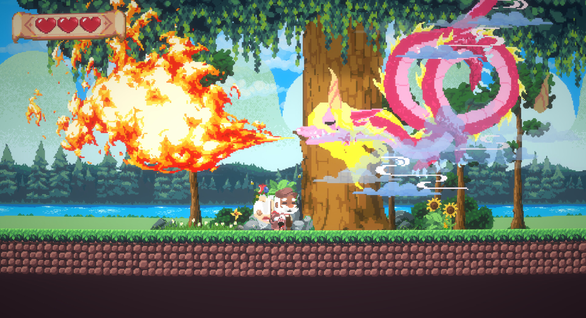 遊戲實機畫面：精美的手繪場景