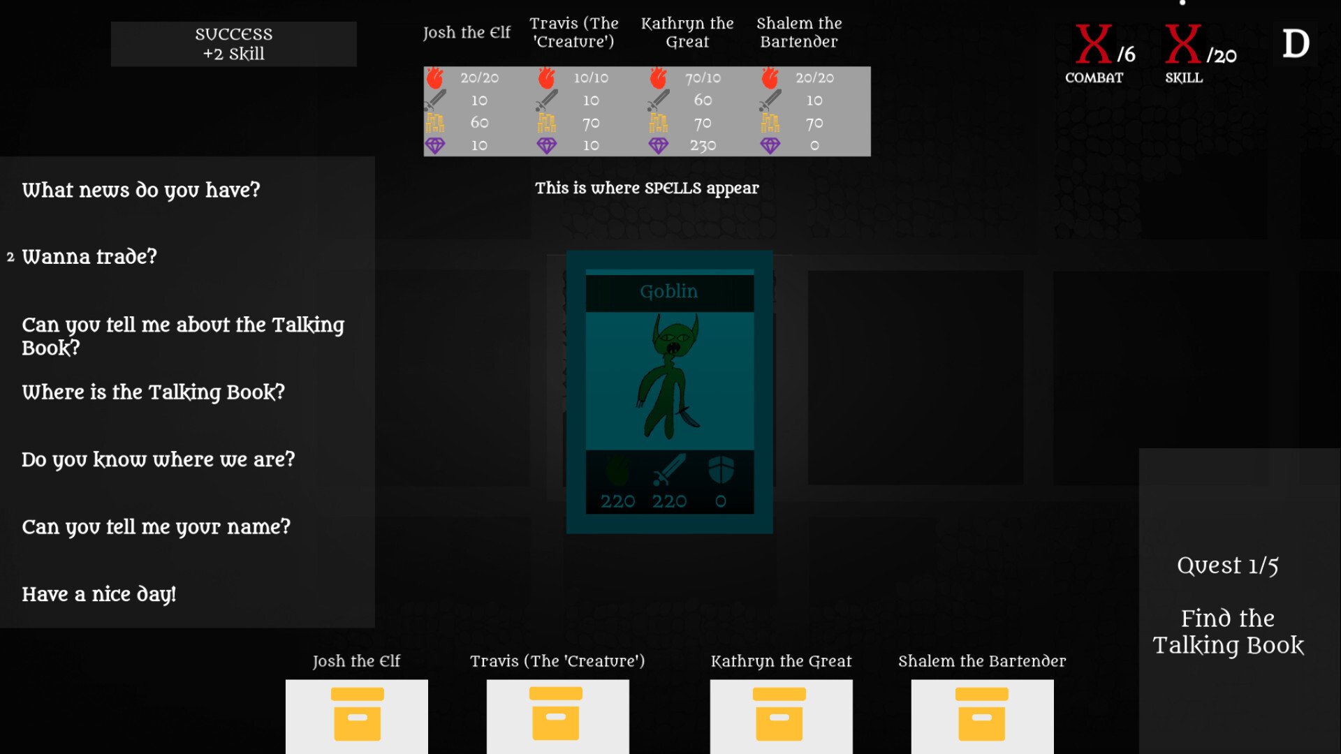 多樣化的卡牌戰鬥與屬性顯示