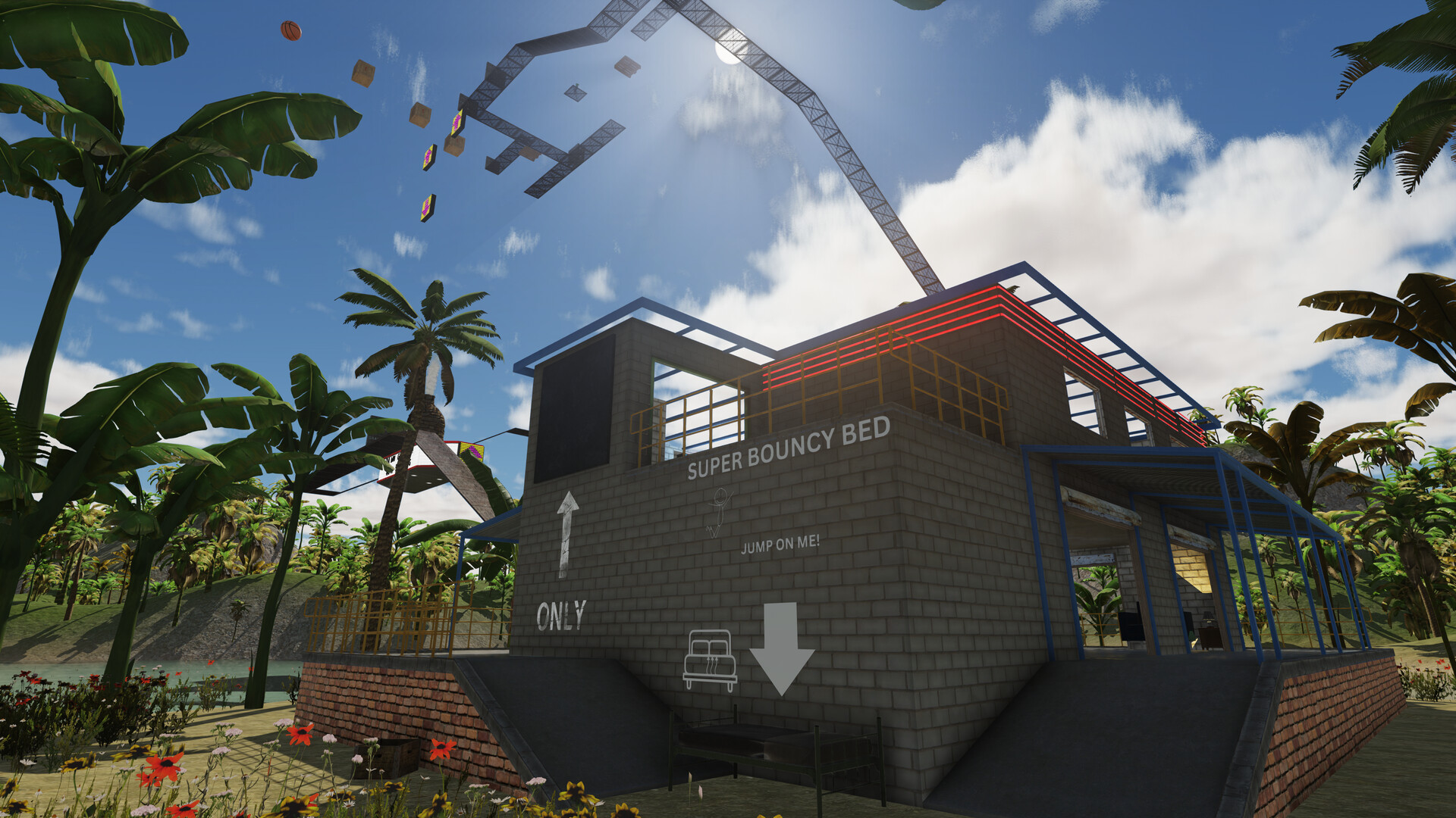 遊戲場景充滿了危險的跳躍平台