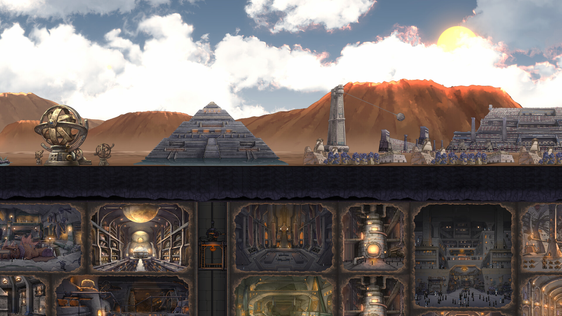 遊戲實機畫面：精緻的 2D 城市佈局