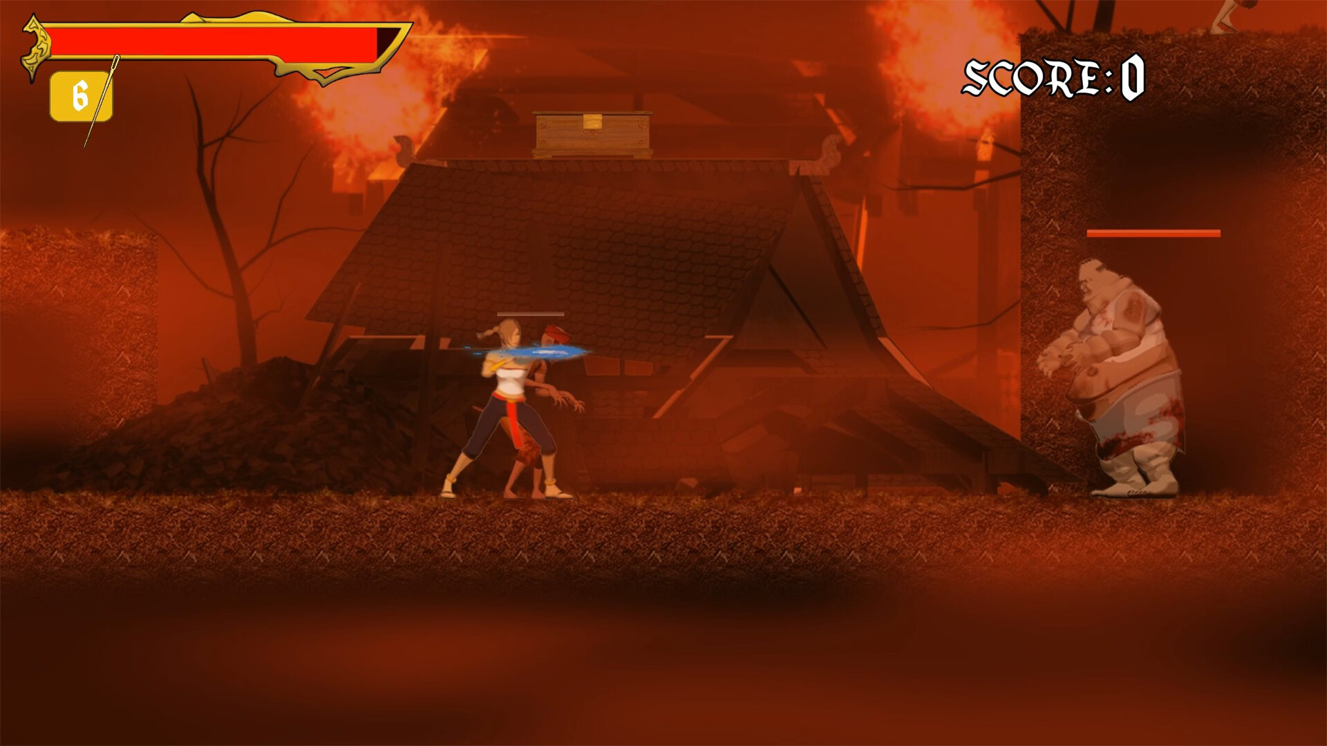 面對恐怖怪物的致命一擊