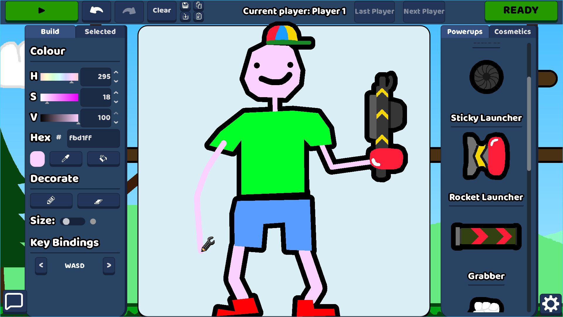 物理引擎運算下的機器人對戰場景