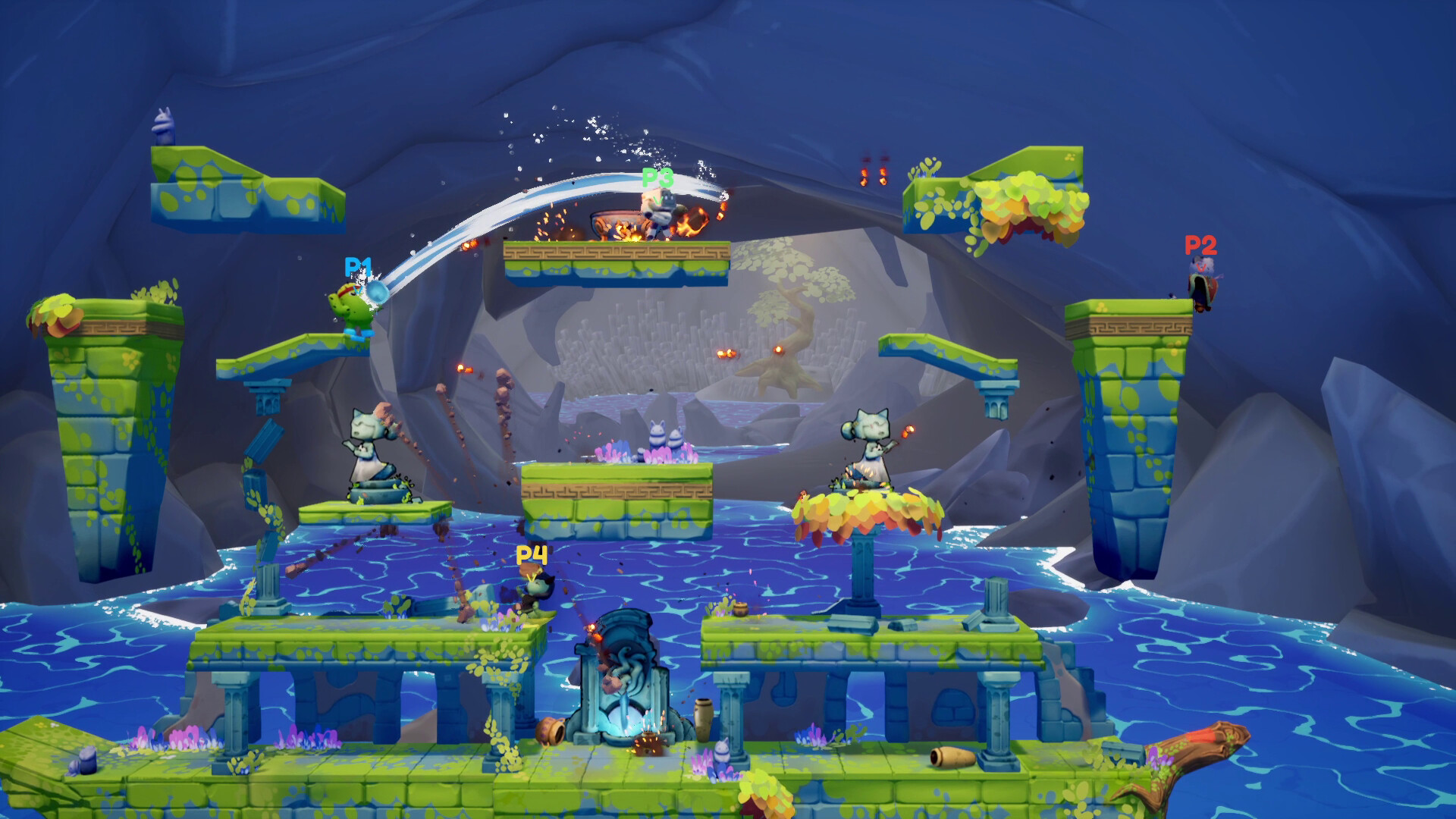 元素能量釋放的震撼效果