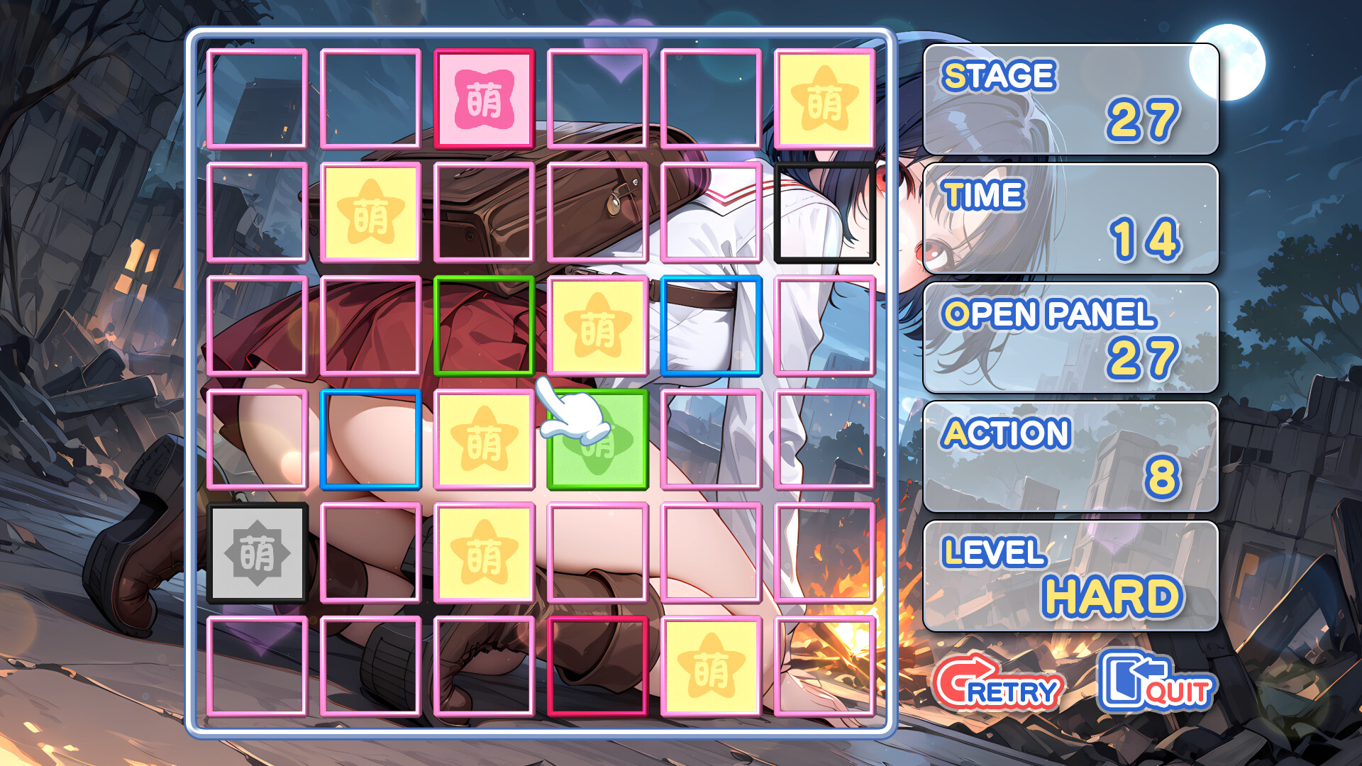 遊戲關卡中多樣化的面板組合