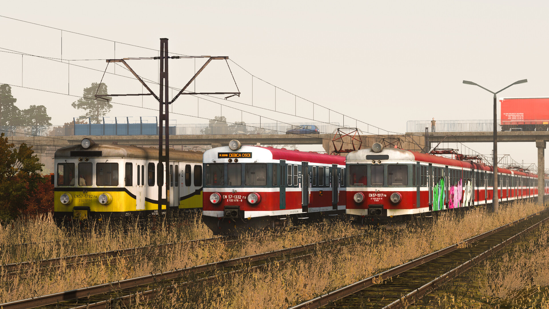 MaSzyna 冬季雪景與電力機車特寫