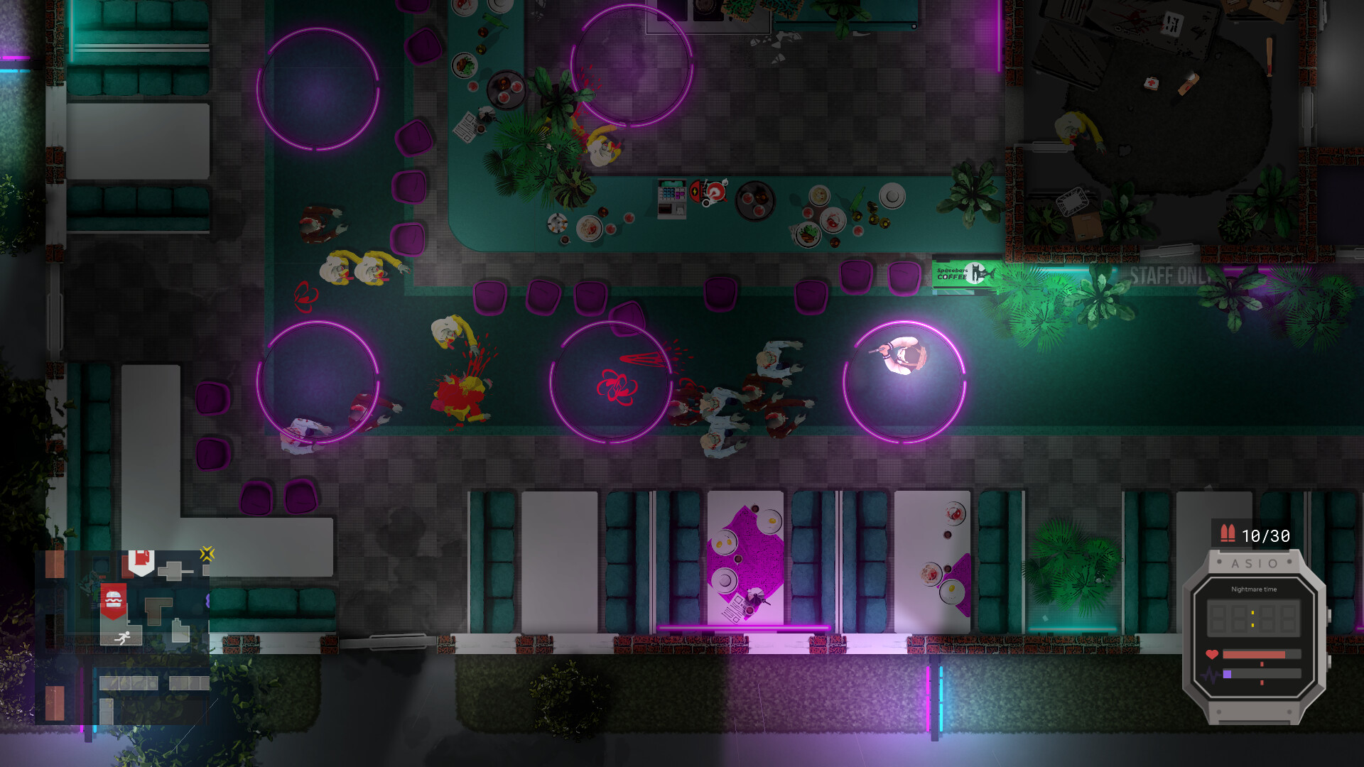 充滿 80 年代風格的場景設計