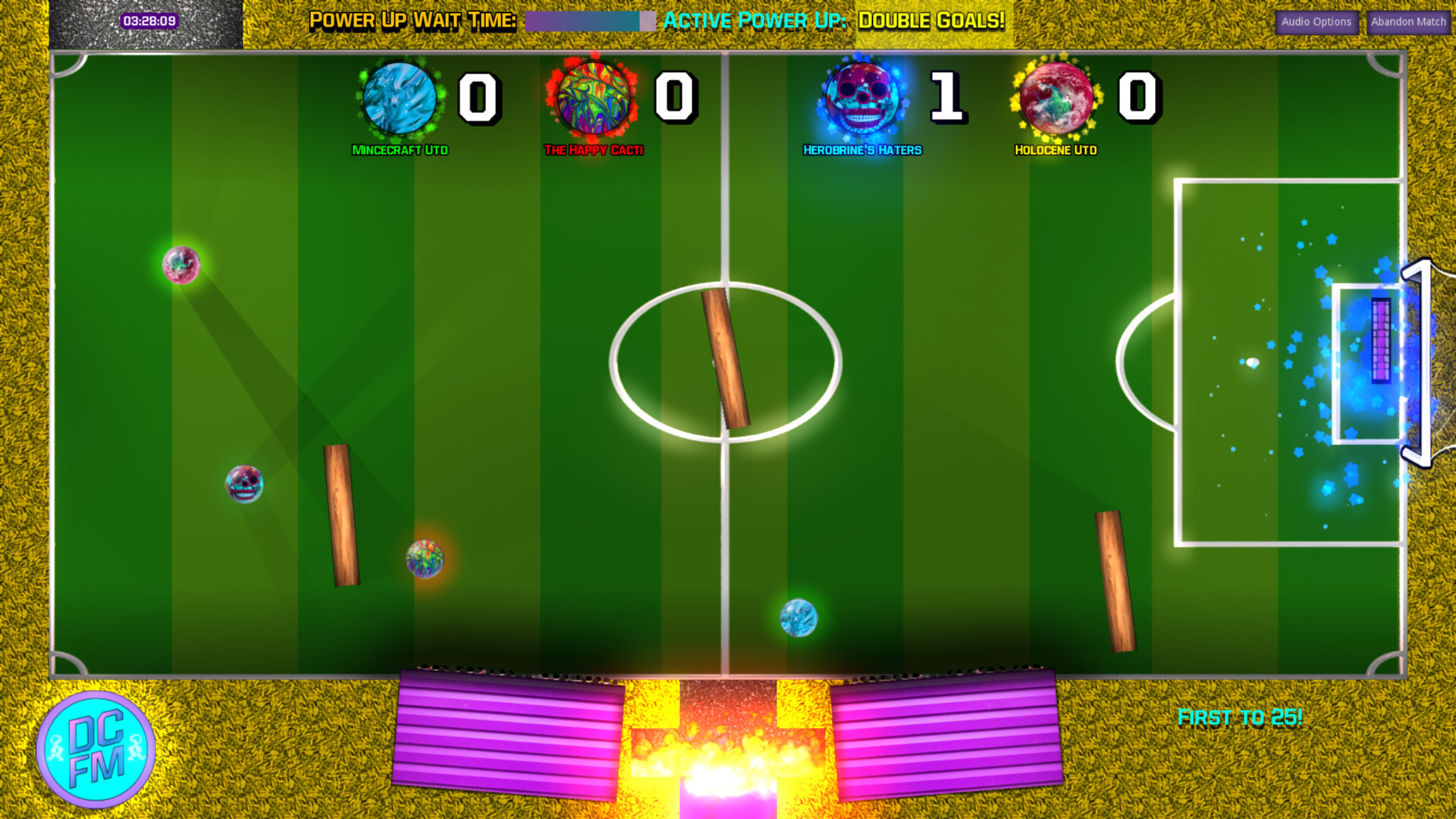 多樣化的彈珠競技場景象