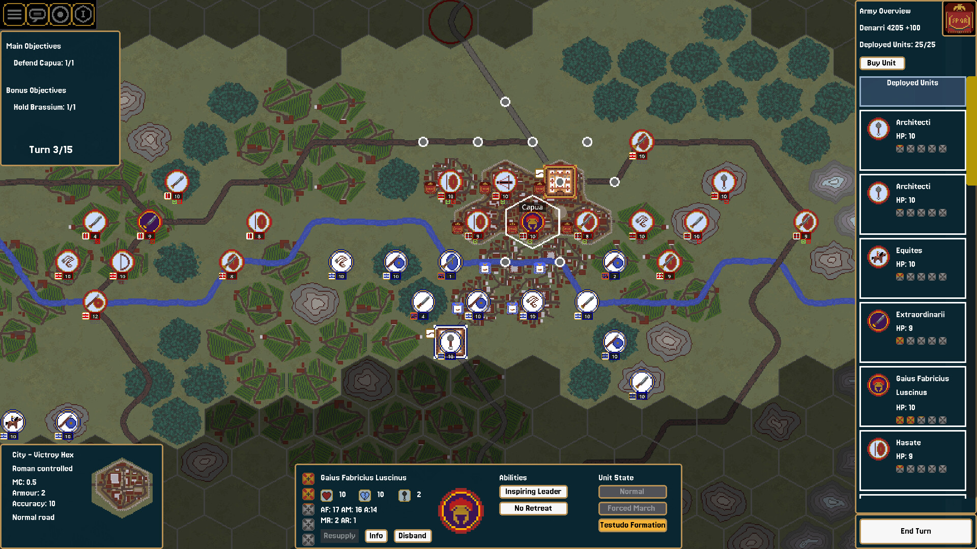 遊戲採用經典的六角格戰棋玩法