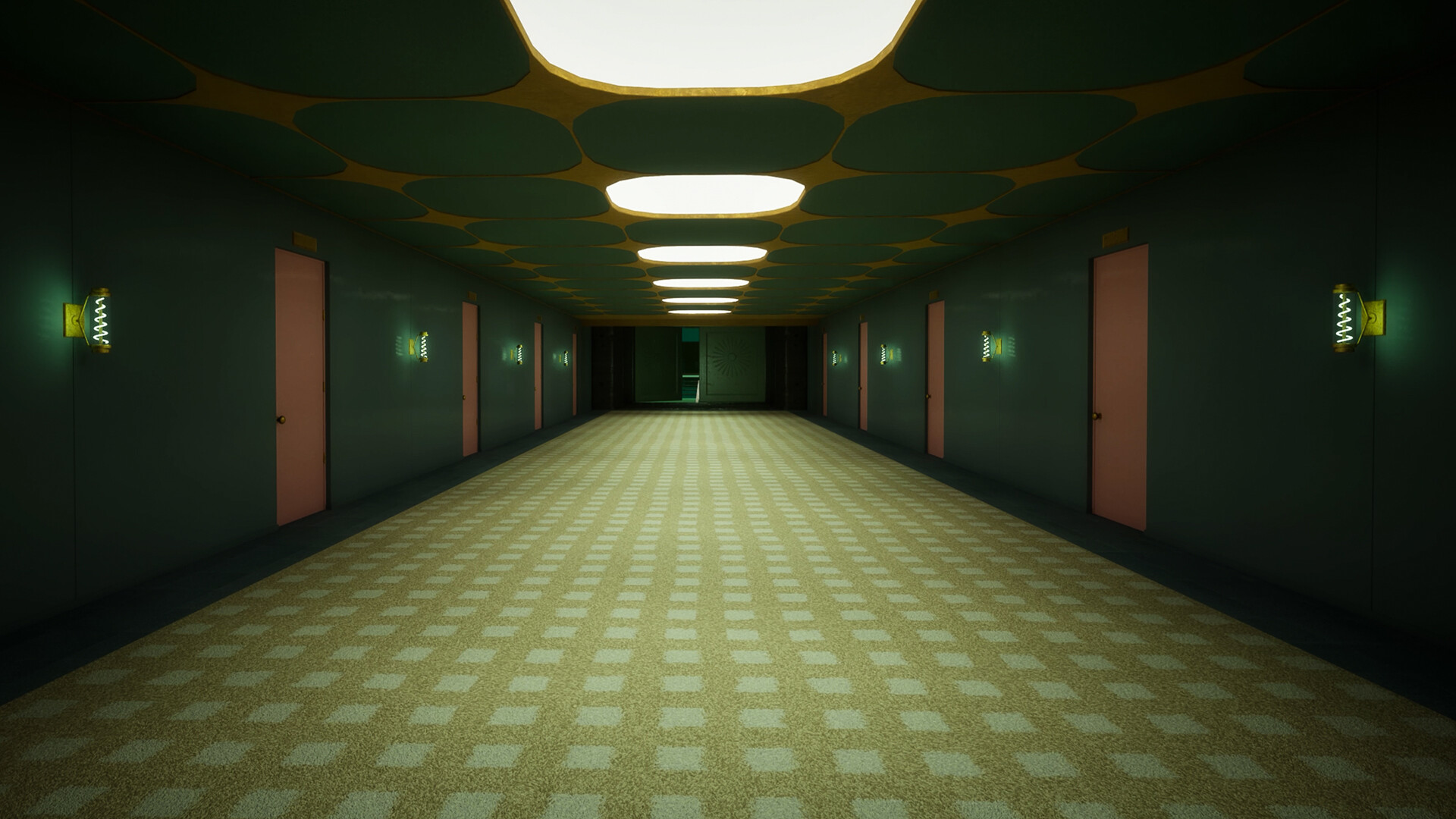 東京公寓狹窄而真實的走廊