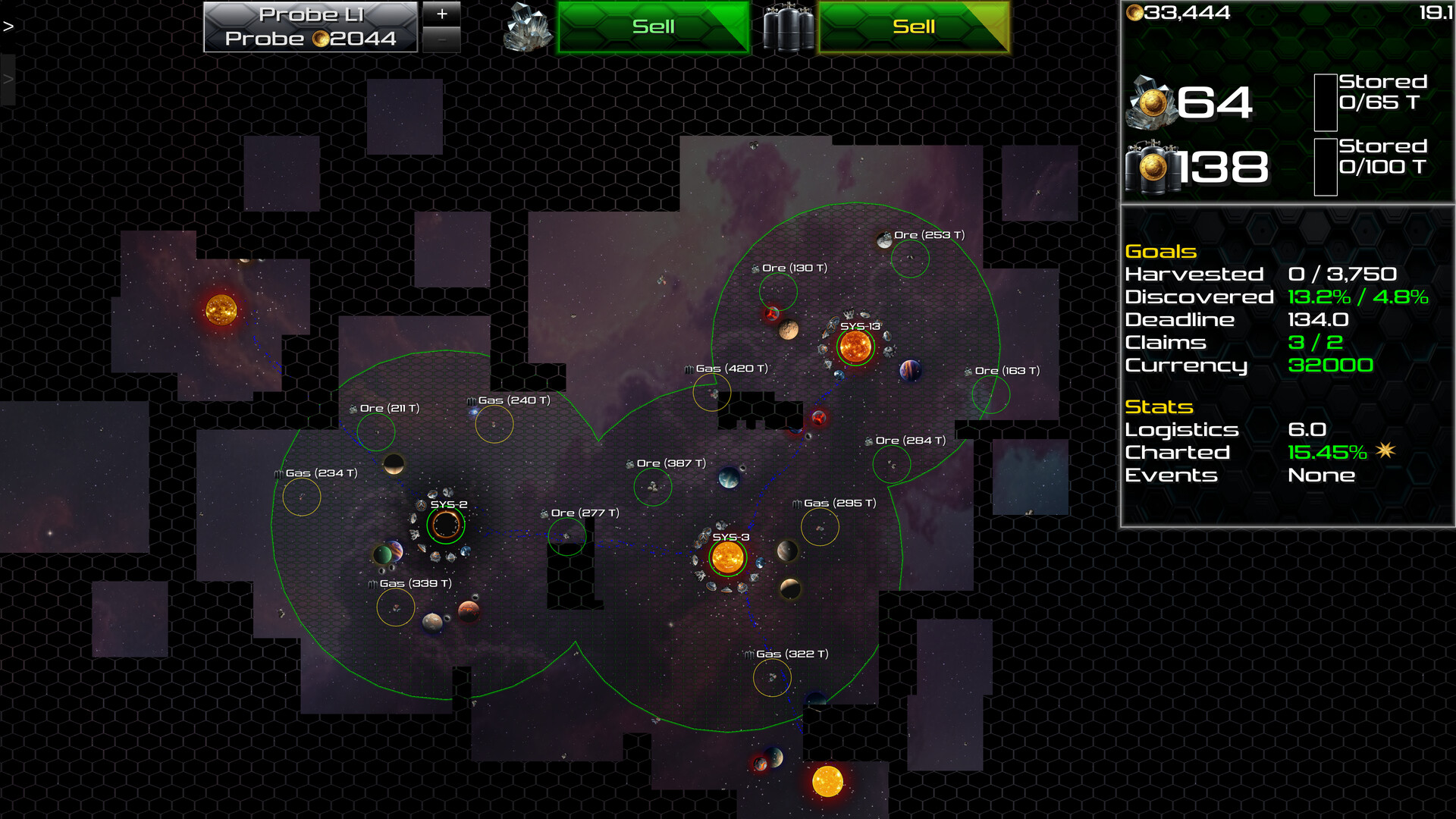 遊戲實機畫面：任務介面